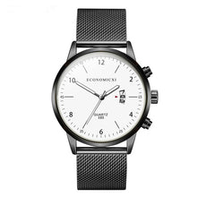 Load image into Gallery viewer, Business Men's Luxury Watch Alloy Black Mesh Digital Scale Calendar Large Dial Male High End Casual Fashion Clock Zegarek Meski