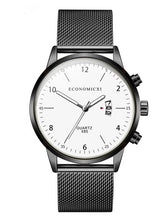 Load image into Gallery viewer, Business Men's Luxury Watch Alloy Black Mesh Digital Scale Calendar Large Dial Male High End Casual Fashion Clock Zegarek Meski