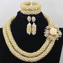 Load image into Gallery viewer, Fabulous Purple/Lilac Crystal Beads Women Necklace Bridal Lace Jewlery Nigerian Wedding African Beads Jewelry Set ALJ388