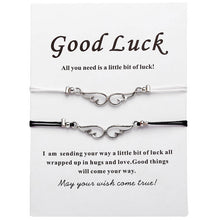 Load image into Gallery viewer, 17KM Bohemian Heart Couples Bracelets Set For Women Men Infinite Wing Knot Contrast Bracelet Best Friend Wish Jewelry 2pcs/set