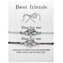 Load image into Gallery viewer, 17KM Bohemian Heart Couples Bracelets Set For Women Men Infinite Wing Knot Contrast Bracelet Best Friend Wish Jewelry 2pcs/set