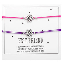 Load image into Gallery viewer, 17KM Bohemian Heart Couples Bracelets Set For Women Men Infinite Wing Knot Contrast Bracelet Best Friend Wish Jewelry 2pcs/set