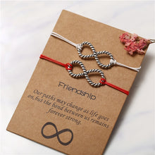 Load image into Gallery viewer, 17KM Bohemian Heart Couples Bracelets Set For Women Men Infinite Wing Knot Contrast Bracelet Best Friend Wish Jewelry 2pcs/set
