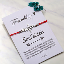 Load image into Gallery viewer, 17KM Bohemian Heart Couples Bracelets Set For Women Men Infinite Wing Knot Contrast Bracelet Best Friend Wish Jewelry 2pcs/set