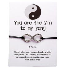 Load image into Gallery viewer, 17KM Bohemian Heart Couples Bracelets Set For Women Men Infinite Wing Knot Contrast Bracelet Best Friend Wish Jewelry 2pcs/set