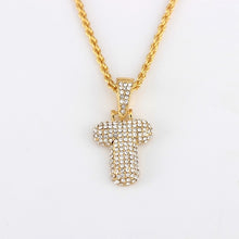 Load image into Gallery viewer, Shellhard CZ Zirconia Crystal 26 A-Z Letters Pendant Necklace for Men Punk Initials Name Necklace Fashion Men Hip Hop Jewelry