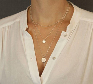 2019 Multilayer Crystal Moon Shell Pattern Coin Pendant Seashell Necklace Choker Necklaces Women Statement Summer Beach Jewelry