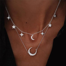 Load image into Gallery viewer, 2019 Multilayer Crystal Moon Shell Pattern Coin Pendant Seashell Necklace Choker Necklaces Women Statement Summer Beach Jewelry