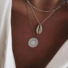 Load image into Gallery viewer, 2019 Multilayer Crystal Moon Shell Pattern Coin Pendant Seashell Necklace Choker Necklaces Women Statement Summer Beach Jewelry