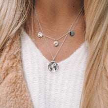 Load image into Gallery viewer, Necklace For Women Sexy Fashion Pop Silver Gold Charm Necklace Collar Set Multilayer Necklace Beach Leaf Pearl Shell Bodomia