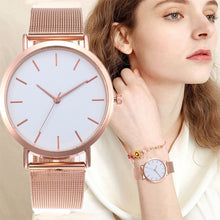 Load image into Gallery viewer, Women's Watches Rose Gold Simple Fashion Women Wrist Watch Luxury Ladies Watch Women Bracelet Reloj Mujer Clock Relogio Feminino