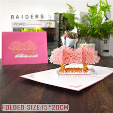 Load image into Gallery viewer, Love 3D Pop UP Cards Valentines Day Gift Postcard with Envelope Stickers Wedding Invitation Greeting Cards Anniversary for Her