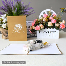 Load image into Gallery viewer, Love 3D Pop UP Cards Valentines Day Gift Postcard with Envelope Stickers Wedding Invitation Greeting Cards Anniversary for Her