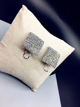 Load image into Gallery viewer, women design Ear Clip Luxurious Exceed Well Drilled Block Gold Protect Color Will Ear Nail Square Earrings Woman