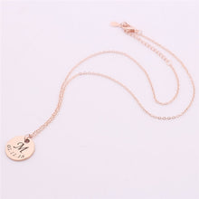 Load image into Gallery viewer, Personalized Initial Necklace Stainless Steel Silver Custom Date Disc Pendant Necklace Women Chocker Collier Femme Boho Jewelry