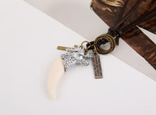 Load image into Gallery viewer, genuine leather male necklace 2019 high quality handmade cowhide men pendent retro charming jewelry resizable