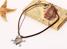 Load image into Gallery viewer, genuine leather male necklace 2019 high quality handmade cowhide men pendent retro charming jewelry resizable