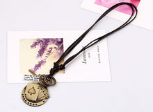 Load image into Gallery viewer, genuine leather male necklace 2019 high quality handmade cowhide men pendent retro charming jewelry resizable