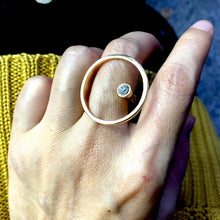 Load image into Gallery viewer, F.J4Z Fashion Designed Finger Ring for Women Rock Big Circle Geo Top Rings Rhinestone Ladies Rings Jewelry anillos de mujeres