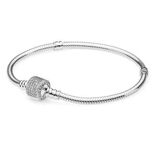 Load image into Gallery viewer, Shiny Minnie Retro Silver Color Charm Bracelets &amp; Bangles Snake Chain DIY 16cm-21cm Fine Bracelets Jewelry for Women Gift
