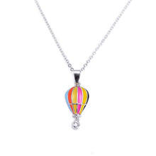 Load image into Gallery viewer, women's initial cz necklace rainbow zircon eye heart copper pendent necklace jewelry for women long snake chain mom's gift