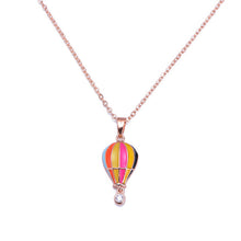 Load image into Gallery viewer, women's initial cz necklace rainbow zircon eye heart copper pendent necklace jewelry for women long snake chain mom's gift