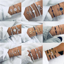 Load image into Gallery viewer, NEWBUY 23 Style Mix Turtle Heart Pearl Wave LOVE Crystal Marble Charm Bracelets for Women Boho Tassel Bracelet Femme Bijoux