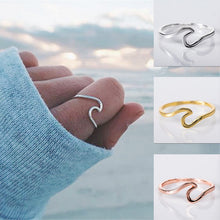 Load image into Gallery viewer, Fashion Simple Wave Rings for Women White Gold Color Wedding Jewelry  Ladies Gifts 2019 New Arrivals Dropshippping