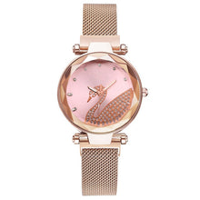 Load image into Gallery viewer, Fashion bracelet and watch women magnet quartz watch swan lazy watch female luxury diamond starry Milan with ladies quartz watch