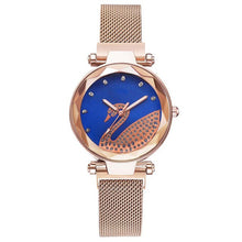 Load image into Gallery viewer, Fashion bracelet and watch women magnet quartz watch swan lazy watch female luxury diamond starry Milan with ladies quartz watch