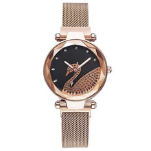 Load image into Gallery viewer, Fashion bracelet and watch women magnet quartz watch swan lazy watch female luxury diamond starry Milan with ladies quartz watch