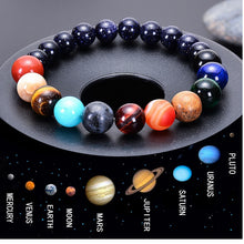 Load image into Gallery viewer, Men Bracelet for Men Women  Natural Stone Beaded  Chakra Yoga  Bracelet Universe  Solar System Planets Bracelets Charm Jewelry