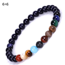 Load image into Gallery viewer, Men Bracelet for Men Women  Natural Stone Beaded  Chakra Yoga  Bracelet Universe  Solar System Planets Bracelets Charm Jewelry