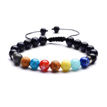 Load image into Gallery viewer, Men Bracelet for Men Women  Natural Stone Beaded  Chakra Yoga  Bracelet Universe  Solar System Planets Bracelets Charm Jewelry