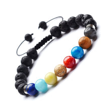Load image into Gallery viewer, Men Bracelet for Men Women  Natural Stone Beaded  Chakra Yoga  Bracelet Universe  Solar System Planets Bracelets Charm Jewelry