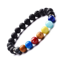 Load image into Gallery viewer, Men Bracelet for Men Women  Natural Stone Beaded  Chakra Yoga  Bracelet Universe  Solar System Planets Bracelets Charm Jewelry