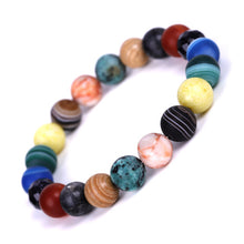 Load image into Gallery viewer, Men Bracelet for Men Women  Natural Stone Beaded  Chakra Yoga  Bracelet Universe  Solar System Planets Bracelets Charm Jewelry