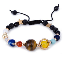 Load image into Gallery viewer, Men Bracelet for Men Women  Natural Stone Beaded  Chakra Yoga  Bracelet Universe  Solar System Planets Bracelets Charm Jewelry