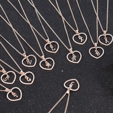 Load image into Gallery viewer, Romantic Love Pendant Necklace For Girls 2019 Women Rhinestone Initial Letter Necklace Alphabet Gold Collars Trendy New Charms