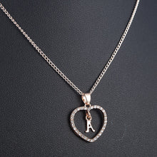 Load image into Gallery viewer, Romantic Love Pendant Necklace For Girls 2019 Women Rhinestone Initial Letter Necklace Alphabet Gold Collars Trendy New Charms