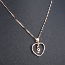 Load image into Gallery viewer, Romantic Love Pendant Necklace For Girls 2019 Women Rhinestone Initial Letter Necklace Alphabet Gold Collars Trendy New Charms