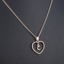 Load image into Gallery viewer, Romantic Love Pendant Necklace For Girls 2019 Women Rhinestone Initial Letter Necklace Alphabet Gold Collars Trendy New Charms