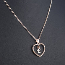 Load image into Gallery viewer, Romantic Love Pendant Necklace For Girls 2019 Women Rhinestone Initial Letter Necklace Alphabet Gold Collars Trendy New Charms
