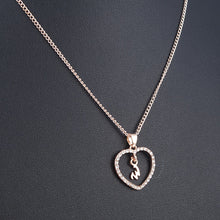 Load image into Gallery viewer, Romantic Love Pendant Necklace For Girls 2019 Women Rhinestone Initial Letter Necklace Alphabet Gold Collars Trendy New Charms