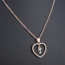 Load image into Gallery viewer, Romantic Love Pendant Necklace For Girls 2019 Women Rhinestone Initial Letter Necklace Alphabet Gold Collars Trendy New Charms