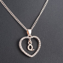 Load image into Gallery viewer, Romantic Love Pendant Necklace For Girls 2019 Women Rhinestone Initial Letter Necklace Alphabet Gold Collars Trendy New Charms