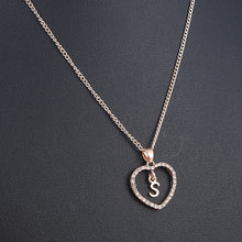 Load image into Gallery viewer, Romantic Love Pendant Necklace For Girls 2019 Women Rhinestone Initial Letter Necklace Alphabet Gold Collars Trendy New Charms