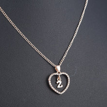 Load image into Gallery viewer, Romantic Love Pendant Necklace For Girls 2019 Women Rhinestone Initial Letter Necklace Alphabet Gold Collars Trendy New Charms