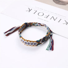 Load image into Gallery viewer, Bohemian Woven Bracelet Handmade Rainbow Lucky Friendship Bracelets Bangles for Women Men Boho Fringe Rope Braided Jewelry Gift