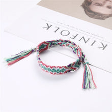 Load image into Gallery viewer, Bohemian Woven Bracelet Handmade Rainbow Lucky Friendship Bracelets Bangles for Women Men Boho Fringe Rope Braided Jewelry Gift